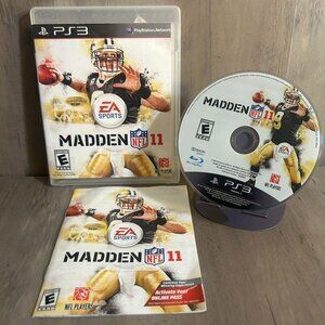 Madden NFL 11 PlayStation 3 PS3 Video Game Complete With Manual
